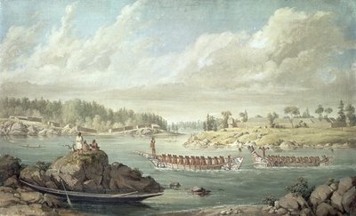 Makah che tornano nelle loro canoe da guerra da Paul Kane